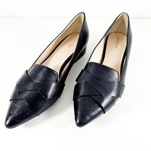 Cole Haan Camila Flats Black Faux Leather Size 9B
